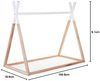 CHILDHOME Spielbett Tipi 70x140 cm Holz Naturfarben und Weiß B140TIPI Bild 3