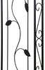 Rosenbogen Torbogen Rankhilfe Pergola Spalier Tor für Rosen Blumen Garten Terrasse Weinblatt-Design aus Metall 250 cm schwarz Bild 2