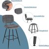 EUGAD Barhocker (2 St, 2er Set), Tresenhocker, Design Hocker, Fußstütze, aus Samt Metall Bild 4
