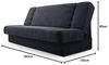 MOEBLO Schlafsofa Cyprus, Sofa Kippsofa Klappsofa Clic-Clack Couch für Wohnzimmer Federkern Sofagarnitur Polstersofa - 192x85x92 cm -, mit Bettkasten und Schlaffunktion Bild 3