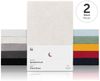 Blumtal® Frottee Spannbettlaken - 2er Set Kuschelig weiches Bettlaken 200x200 cm, Oeko-Tex 100 Zertifiziert, bis 22cm Matratzenhöhe, Elfenbein Bild 2