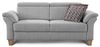 Cavadore 3-Sitzer Sofa Ammerland / Couch mit Federkern im Landhausstil / Inkl. verstellbaren Kopfstützen / 186 x 84 x 93 / Strukturstoff hellgrau Bild 4
