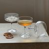 Zoha Cocktailglas Riffle Champagne Glas 255 ml mit Rillenstruktur, 4-tlg, Hochwertiges, hitzebeständiges Borosilikatglas, Elegantes Design Bild 4