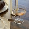 Zoha Cocktailglas Riffle Champagne Glas 255 ml mit Rillenstruktur, 4-tlg, Hochwertiges, hitzebeständiges Borosilikatglas, Elegantes Design Bild 2