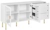 Sideboard mit Glastüren MILORA 160 cm Weiß Bild 4