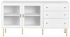 Sideboard mit Glastüren MILORA 160 cm Weiß Bild 5