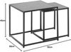 Satztische, Beistelltische im 2er-Set SEAFORD, schwarz Esche/Metall Bild 3