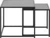 Satztische, Beistelltische im 2er-Set SEAFORD, schwarz Esche/Metall Bild 4
