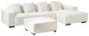 Ecksofa 4-Sitzer LUNGO Bouclé Weiß mit Ottomane linksseitig Bild 5