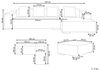 Ecksofa 4-Sitzer LUNGO Bouclé Weiß mit Ottomane linksseitig Bild 3