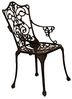 Sessel Jugendstil, Aluguss bronze antik Bild 3
