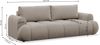 Selsey 3-Sitzer Sofa mit Schlaffunktion Schlafsofa Graubeige Cord 135x200 cm Integrierter Bettkasten – Wasserabweisend & Abriebfest Polnisches Design Komfortable Wellenfederung & Schaumstoff Bild 2