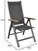 Gartensessel Klappsessel Hochlehner AREZZO Gestell Aluminium anthrazit Bild 2