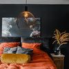 Qazqa Pendelleuchte Wire, ohne Leuchtmittel, E27, Schwarz, Modern, Stahl, 1-flammig Bild 2