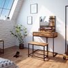 Sitzbank Fyrk Antikholz 60 cm für Schminktisch Vicco Bild 2