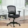 HOMCOM Bürostuhl Schreibtischstuhl mit Netzstoff-Rückenlehne, mit Kippfunktion (Drehstuhl, 1 St), für Arbeitszimmer, Büro, Schwarz Bild 2
