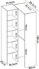Dmora Kleiderschrank Bernina, Struktur für Eckschrank, Schrank offen für Ecke, 79 x 88 x 186 cm, Eiche Bild 3