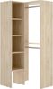 Dmora Kleiderschrank Bernina, Struktur für Eckschrank, Schrank offen für Ecke, 79 x 88 x 186 cm, Eiche Bild 2
