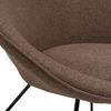 DRW Runder Sessel aus Stoff und Metall in Braun und Schwarz Bild 4