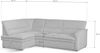 CAVADORE Ecksofa Pisoo / Kleine Eckcouch mit Federkern / Ottomane links / 245 x 89 x 161 / Mikrofaser hellgrau Bild 2