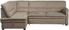 CAVADORE Ecksofa Pisoo / Kleine Eckcouch mit Federkern / Ottomane links / 245 x 89 x 161 / Mikrofaser hellgrau Bild 4