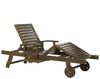 Gartenliege Holz Dunkler Holzfarbton AMANTEA Bild 5