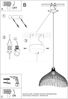 Pendelleuchte, Weiß, Stahl, Gitter, H 100 cm Bild 5