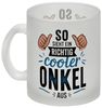 speecheese Tasse SO SIEHT EIN RICHTIG COOLER ONKEL AUS Glas Tasse Bild 2