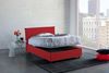 Talamo Italia - Doppelbett Astrid, Bettkasten mit Stoffbezug, 100 % Made in Italy, Öffnung vorne, geeignet für Matratzen 120x200 cm, rot Bild 5