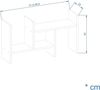 KOMTO Bücherregal Shelf K Tischregal Schreibtisch Aufsatzregal Desktop Regal Klein, Küchenregal Stehend für Arbeitsplatte 51-97 х 20 х 40 cm Bild 3