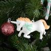 BRUBAKER Weihnachtsbaumkugel 24-tlg. Einhorn Christbaumschmuck - Süßes Weihnachtskugel Set (24 St), mit Süßigkeiten, Bonbons, Zuckerstangen und Bunte Pastellfarben Kugeln Bild 3