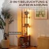 HOMCOM Stehlampe moderne Standlampe, Dimmfunktion, LED fest integriert, Warmweiß, 3-in-1 LED Stehlampe mit Ablagen und Schublade Bild 3