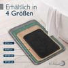 Beautissu Badematte rutschfest 120x70 cm – Duschvorleger Hochflor Badteppich rutschfest Waschbar Shaggy Optik – Flauschig Badvorleger Badezimmerteppich Groß – Badematte Mintgrün BeauMare FL Bild 3