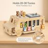 Todeco Tonie-Regal für Toniebox Hörfiguren, Magnetische Aufbewahrung für 20-30 Tonie, Verstärkte Magnetleisten, Freistehende Regale, Kinderregal für Mädchen & Jungen, 3D-Auto mit Rädern Bild 4