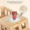 Todeco Tonie-Regal für Toniebox Hörfiguren, Magnetische Aufbewahrung für 20-30 Tonie, Verstärkte Magnetleisten, Freistehende Regale, Kinderregal für Mädchen & Jungen, 3D-Auto mit Rädern Bild 5