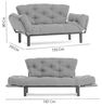 Dmora Schlafsofa 2-Sitzer Zeeusis 155x70 cm Bunt, Stauraum Bild 2
