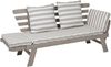 Greemotion 'Hawaii' Multifunktionsbank, klappbare Armlehnen, Akazienholz FSC® grau, 198 x 78 x 68 cm Bild 4