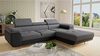 Ecksofa Divo mit Schlaffunktion, Bettkasten und einstellbare Kopfstützen (Schwarz + Dunkelgrau (Soft 011 + Sawana 05), Ecksofa Rechts) Bild 2