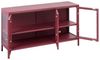 Sideboard mit Glastüren NEWPORT Metall 115 cm Dunkelrot Bild 4