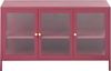 Sideboard mit Glastüren NEWPORT Metall 115 cm Dunkelrot Bild 5