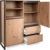 Newroom Highboard Vincent, Highboard Wildeiche Vintage Industrial Sideboard Kommode Anrichte Bild 4
