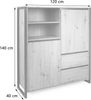 Newroom Highboard Vincent, Highboard Wildeiche Vintage Industrial Sideboard Kommode Anrichte Bild 3