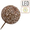 Spetebo Gartenleuchte Solar Dekokugel Metall - Ø 28,5cm, LED fest intregiert, warm weiß, Wegleuchte Solarkugel Sommerdeko Bild 3