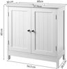BAKAJI Waschbeckenunterschrank,Unterschrank,Badezimmerschrank mit 2 Türen, Badschrank Badregal Waschtisch Holz Weiß Bad waschbecken 60 x 60 x 30 cm Bild 3