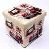 Hocker aus Kunstleder Sitzhocker 2219 Aufbewahrungsbox 40cm Sitzwürfel Truhe Korb Bild 3