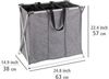 Wenko Wäschesammler Trio Grau 130 l, grau Bild 4