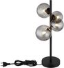 LED Tischleuchte, Metall, schwarz, Glas, rauch, Kugeln Bild 5