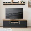 TV-Lowboard Ribera in grau und Eiche Wotan Landhaus 158 cm Bild 5