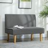 HOMCOM 2-Sitzer Couch mit Cord-Optik, Holzbeine, Gepolsterter Polstersofa, 1 Teile, für Schlafzimmer, Wohnzimmer, 110 x 62 x 85 cm, Grau Bild 2