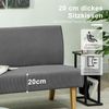 HOMCOM 2-Sitzer Couch mit Cord-Optik, Holzbeine, Gepolsterter Polstersofa, 1 Teile, für Schlafzimmer, Wohnzimmer, 110 x 62 x 85 cm, Grau Bild 5
